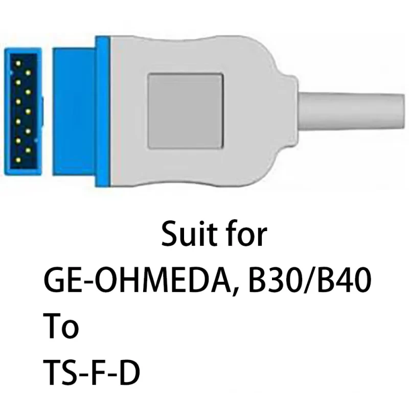 Compatible GE-OHMEDA, B30/B40 EX TS-F-D Pulse Oximeter Monitor, Spo2 Probe Sensor Extension Adapter Cable-Compatible GE OHMEDA B30 B40 EX TS F D Pulse Oximeter Monitor Spo2 Probe Sensor Extension 1-MPOWC