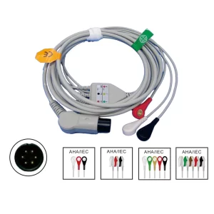 Compatible MINDRAY MEC1000/2000,PM7000/8000/9000 Monitor, 3/5 Lead Wire with Clip/Snap, ECG EKG Cable, ECG Data Monitoring-Compatible MINDRAY MEC1000 2000 PM7000 8000 9000 Monitor 3 5 Lead Wire with Clip Snap ECG-MPOWC