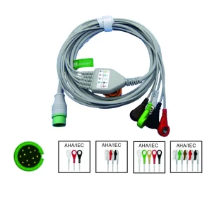 Compatible for Biolight A-series Patient Monitor, 3/5 Leads ECG Cable, Use for ECG Data Monitor, ECG Measurement Sensor Module-Compatible for Biolight A series Patient Monitor 3 5 Leads ECG Cable Use for ECG Data-MPOWC