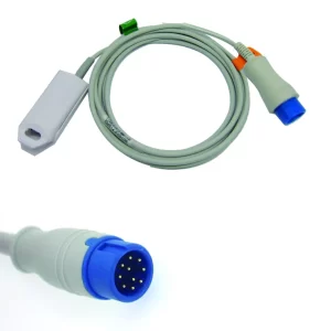 Compatible Biocare IM12 10 Pin Monitor. Reusable Spo2 Probe Sensor Blood Oxygen Connector, Spo2 Sensor Cable for Pulse Oximeter-Compatible Biocare IM12 10 Pin Monitor Reusable Spo2 Probe Sensor Blood Oxygen Connector Spo2 Sensor Cable-MPOWC
