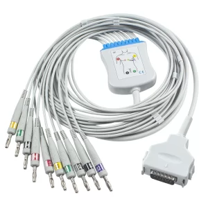 Compatible for Fukuda Denshi Direct-Connect EKG Cable 2pcs Per Pack-Compatible for Fukuda Denshi Direct Connect EKG Cable 2pcs Per Pack 10-MPOWC