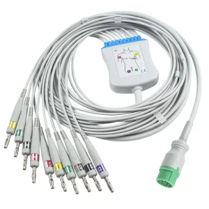Compatible for Fukuda Denshi Direct-Connect EKG Cable 2pcs Per Pack-Compatible for Fukuda Denshi Direct Connect EKG Cable 2pcs Per Pack 6-MPOWC