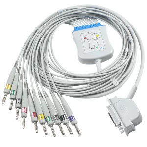 Compatible for Hellige Direct-Connect EKG Cable for Cardiosys, EK36, EK403 2pcs Per Pack-Compatible for Hellige Direct Connect EKG Cable for Cardiosys EK36 EK403 2pcs Per Pack-MPOWC