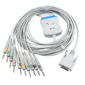 Compatible for Nihon Kohden Direct-Connect EKG Cable - BA-902D EKG Cable 2pcs Per Pack-Compatible for Nihon Kohden Direct Connect EKG Cable BA 902D EKG Cable 2pcs Per Pack-MPOWC