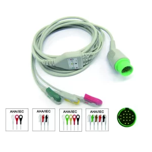 Compatible for Spacelab Patient Monitor, 3/5 Leads ECG Cable, Use for ECG Data Monitor, ECG Measurement Sensor Module Kit-Compatible for Spacelab Patient Monitor 3 5 Leads ECG Cable Use for ECG Data Monitor ECG-MPOWC