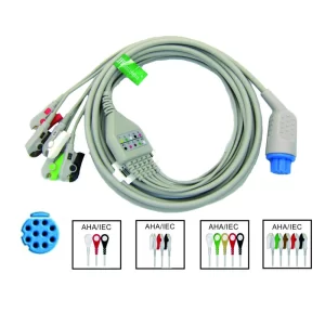 Compatible with DATEX Patient Monitor, 3/5 Lead Wire with Clip/Snap, ECG EKG Cable, ECG Data Monitoring Workstation-Compatible with DATEX Patient Monitor 3 5 Lead Wire with Clip Snap ECG EKG Cable ECG-MPOWC