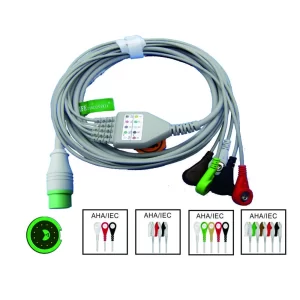 Compatible with Fukuda 12 Pin Patient Monitor, 3/5 Lead Wire with Clip/Snap, ECG EKG Cable, ECG Data Monitoring Workstation-Compatible with Fukuda 12 Pin Patient Monitor 3 5 Lead Wire with Clip Snap ECG EKG-MPOWC