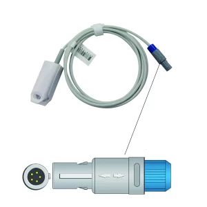 Compatible with GOLDWAY,CHOICE,5 Pin Monitor. Reusable Spo2 Probe Sensor Blood Oxygen Connector, Spo2 Cable for Pulse Oximeter-Compatible with GOLDWAY CHOICE 5 Pin Monitor Reusable Spo2 Probe Sensor Blood Oxygen Connector Spo2 Cable-MPOWC