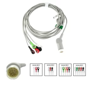 Compatible with Mindray PM 5000/6000 Patient Monitor, 3/5 Leads ECG Cable, Use for ECG Data Monitor, ECG Measurement Sensor-Compatible with Mindray PM 5000 6000 Patient Monitor 3 5 Leads ECG Cable Use for ECG-MPOWC