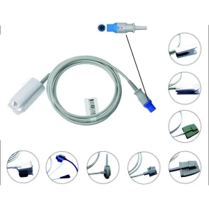 Compatible with SIE*MEN*S,7 Pin Patient Monitor, Reusable SPO2 Prob Sensor for Pulse Oximeter Blood Oxygen Saturation Monitoring-Compatible with SIE MEN S 7 Pin Patient Monitor Reusable SPO2 Prob Sensor for Pulse Oximeter-MPOWC