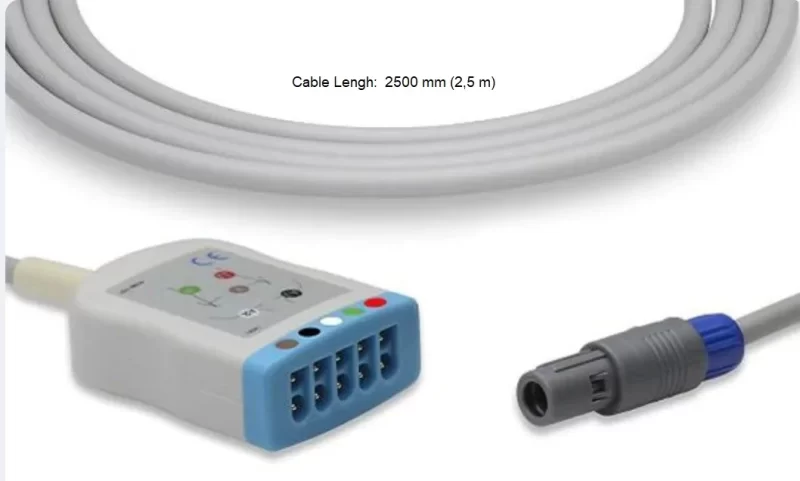 ECG 5-leads Trunk Cable For 3-5 Leads Patient Monitor-ECG 5 leads Trunk Cable For 3 5 Leads Patient Monitor-MPOWC