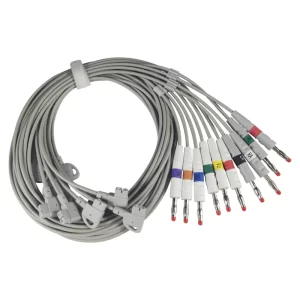 EKG Cable 10 Lead Wires Multi Link ECG Patient Lead Wires 10 Leads Banana 4.0 for Philips Trim M1713B-EKG Cable 10 Lead Wires Multi Link ECG Patient Lead Wires 10 Leads Banana 4 0-MPOWC