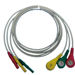 Holter Recorder ECG Patient Cable 3/5 Leads Snap/Clip AHA Standard for Instruments Holter Lead Wires-Holter Recorder ECG Patient Cable 3 5 Leads Snap Clip AHA Standard for Instruments Holter Lead-MPOWC